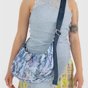 BAGGU x Collina Strada Blue Thorn Crescent Bag